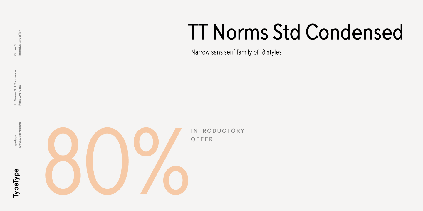Example font TT Norms Std Condensed #15